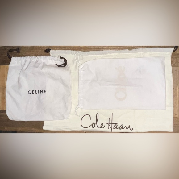 Chloe, Celine and Cole Haan. Set of 3 Purse Dust Bags. - Picture 9 of 10